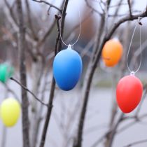Product Easter egg ornaments for spring decoration, home or garden. Colorful decorative items, 6cm, 24 pieces.