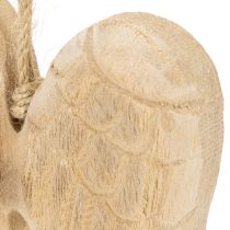 Product Wooden Angel Wings Hanging Ornament 12cm Natural Decoration