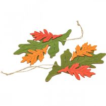 Product Autumn decorative pendant wood leaves oak leaf 17cm 6pcs