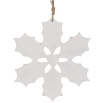 Product Holly Hanging Decoration 26cm Wooden Ornament with Red Berries