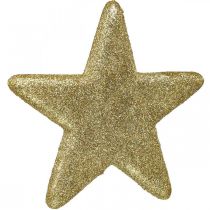 Product Christmas decoration star pendant golden glitter 18.5cm 4pcs