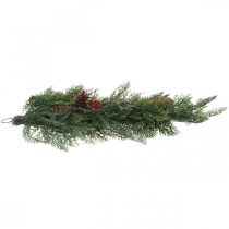 Product Artificial Christmas branches for hanging, fir branch decoration, cypress branches with cones, door wreath, wall decoration, window decoration, plastic, durable, 60cm