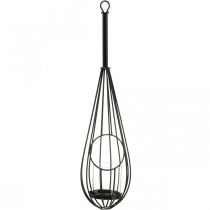 Product Lantern to hang up hanging decoration drops black 52cm