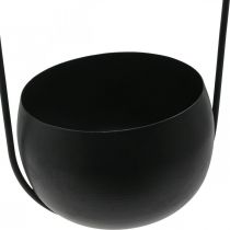 Hanging basket metal hanging basket flowers zinc black Ø15cm