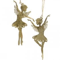 Product Elf decoration Christmas decoration for hanging pendant golden 4pcs