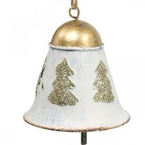 Product Christmas Bells Vintage Christmas Decoration Golden White 2pcs