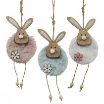 Product Hanging Rabbits Decorative Hanging Easter Wood Plush 26×7×2cm 6 pcs