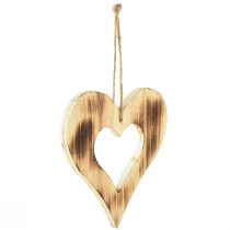 Product Wooden hearts decoration hanger heart in heart flamed 15×15cm 4pcs