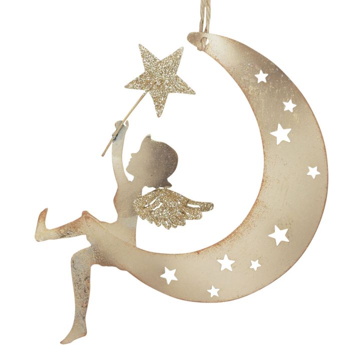 Product Angel pendant star Christmas decoration to hang H19cm 2pcs