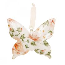 Deco butterflies metal deco hanger flowers W12×H10cm 3pcs