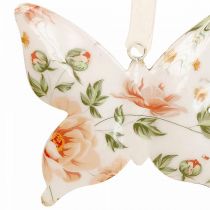 Deco butterflies metal deco hanger flowers W12×H10cm 3pcs