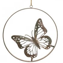 Wall decoration butterfly decoration metal ring rose Ø38cm