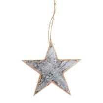 Product Wooden stars decoration decorative hanger rustic decoration white wood Ø15cm