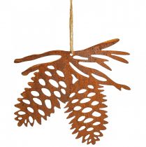 Product Hanging decoration metal rust cone decoration rust 21.5x19cm