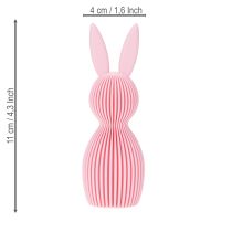 Product Decorative Easter bunny made of plastic, supplied in the shape of a bunny, 11cm, 4 pieces.