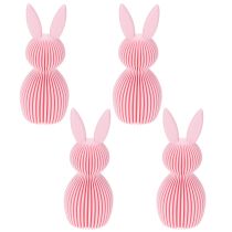 Product Easter Bunny Folded Paper Look Plastic Figurine for Easter Centrepieces 11cm 4 pieces