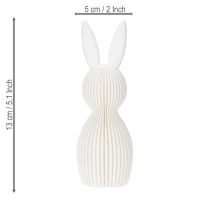 Product Decorative rabbit figurine with a folded look for modern interior design, living room or office, 13cm, 3 pieces