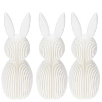 Product Decorative rabbit figurine with a folded look for modern interior design, living room or office, 13cm, 3 pieces