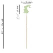 Product Decorative rabbits on a stick as graphic accents for tables and planters, 31.5cm, 16 pieces