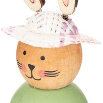 Product Wooden Easter Bunny Figurines, Easter Table Decoration, Cute Bunny Figurines, Spring Decoration, 9cm, 8 Pieces