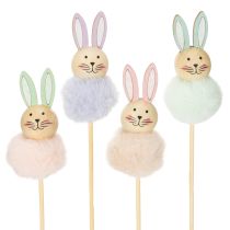 Product Fluffy Easter bunny figurines for cheerful Easter celebrations, room decoration, 34cm, 12 pieces