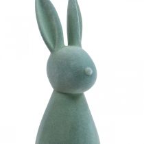 Product Decorative Bunny Decorative Easter Bunny – 2nd Choice – Flocked Grey-Green H47cm