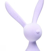 Product Shelf sitter rabbit, flocked, sitting Easter bunny, lilac, 56cm