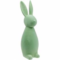 Easter decoration bunny 47cm green flocked Easter bunny decoration figure Easter