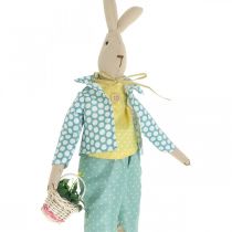 Product Fabric easter bunny, bunny with clothes, easter decoration, bunny boy H46cm