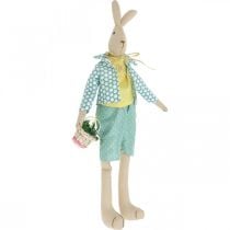 Fabric easter bunny, bunny with clothes, easter decoration, bunny boy H46cm