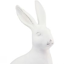 Product Rabbit sitting decorative rabbit artificial stone decoration white H27cm