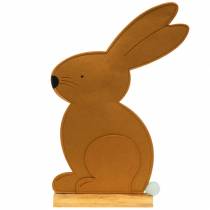 Decorative rabbit sitting felt light brown 40cm x 7cm H61cm Easter decoration, shop window