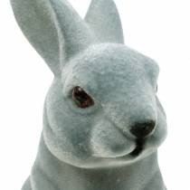 Easter bunny sitting upright, decoration figure bunny flocked, Easter decoration 3pcs
