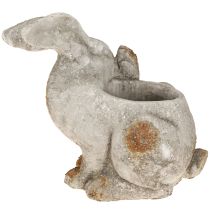 Product Rabbit decorative concrete flowerpot antique grey 33.5x17x29.5cm