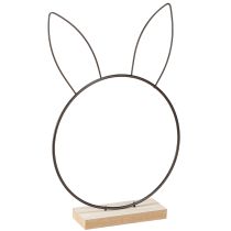 Product Easter Bunny Loop Metal Ring on Wood Base Ø20cm 2pcs