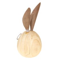 Product Egg-shaped rabbit decorative figure with character for spring and seasonal decoration, 14cm, 3 pieces