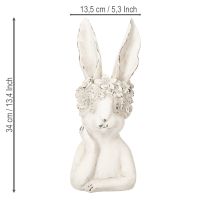 Product Decorative rabbit with detailed design for timeless spring and Easter ideas, 34cm