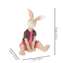 Product Easter Bunny Figurines Set, Cute Table Decoration for Easter and Spring, 9cm, 4 Pieces