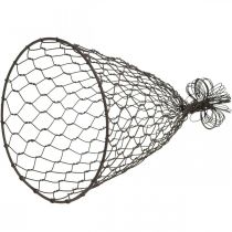 Product Wire hood, decorative bell, trellis made of metal Brown H25cm Ø16cm