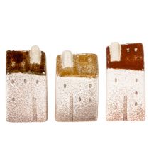 Product Decorative ceramic miniature houses set, table decoration, 9cm, 3 pieces