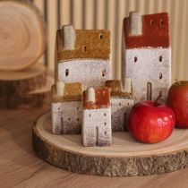 Product Decorative ceramic miniature houses set, table decoration, 9cm, 3 pieces