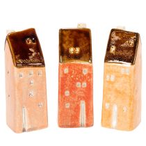 Product Decorative ceramic miniature house with windows, 14cm, 3 pieces