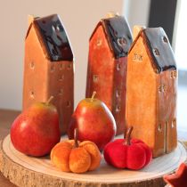 Product Decorative ceramic miniature house with windows, 14cm, 3 pieces