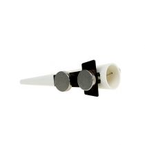 Product Men's pin with magnet White, matt
