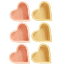 Product Heart Ceramic Decoration Shiny Orange Yellow 11×10×6cm 6 pcs
