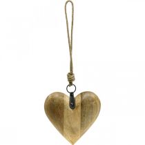 Product Wooden heart, decorative heart for hanging, heart decoration H19cm