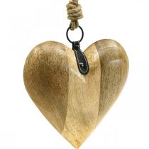 Product Wooden heart, decorative heart for hanging, heart decoration H19cm