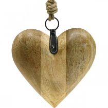Product Wooden heart, decorative heart for hanging, heart decoration H19cm