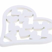 Product Scatter Decoration Heart White 5cm 40 Pcs
