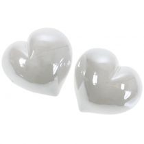 Heart white mother of pearl 7cm 4pcs